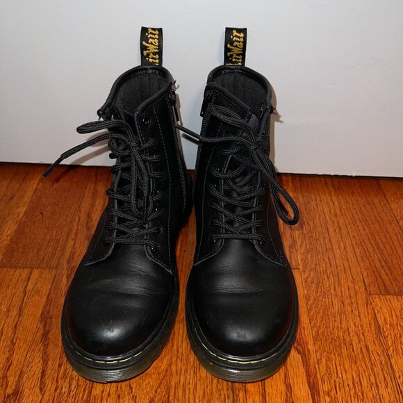 Dr. Martens Junior 1460 Softy T Leather Lace Up Boots Black Size Juniors 3 - Picture 3 of 7